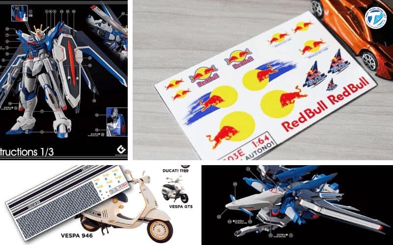 Hình ảnh decal nước trên các bề mặt phổ biến